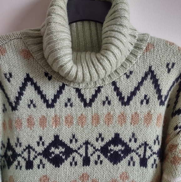 Anthropologie Turtleneck Tunic Sweater Green - Picture 5 of 9